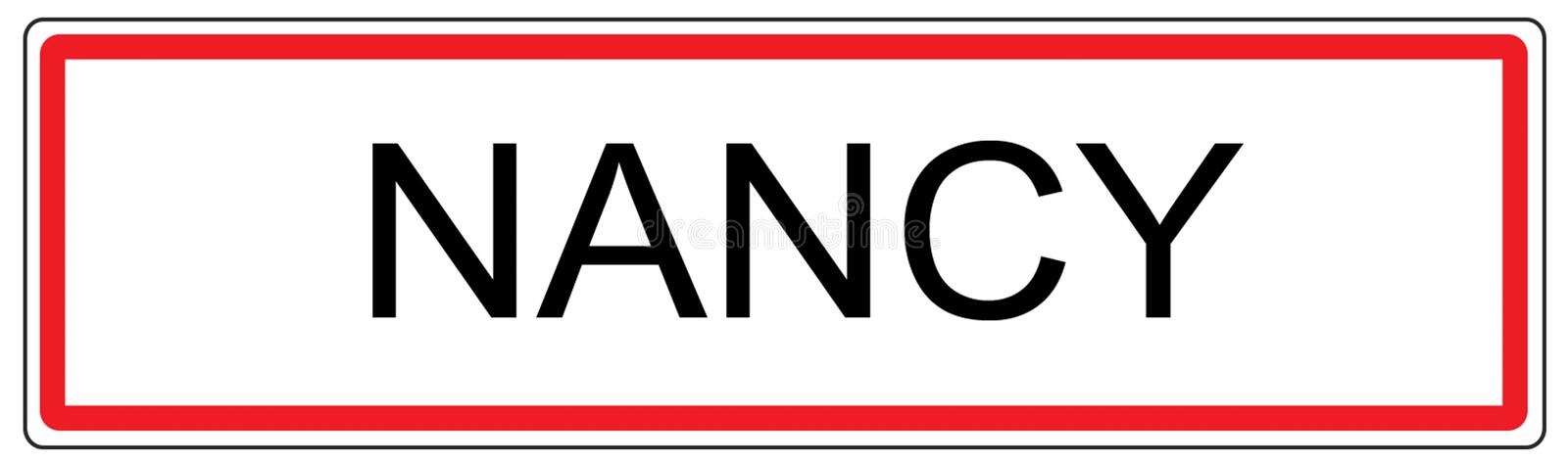 Panneau d'indication ville de Nancy